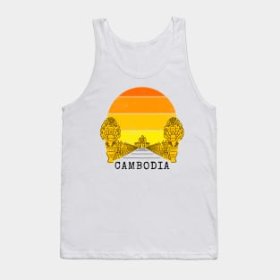 Angkor Thom Majesty: Cambodia's Ancient Wonder - Yellow Edition Tank Top